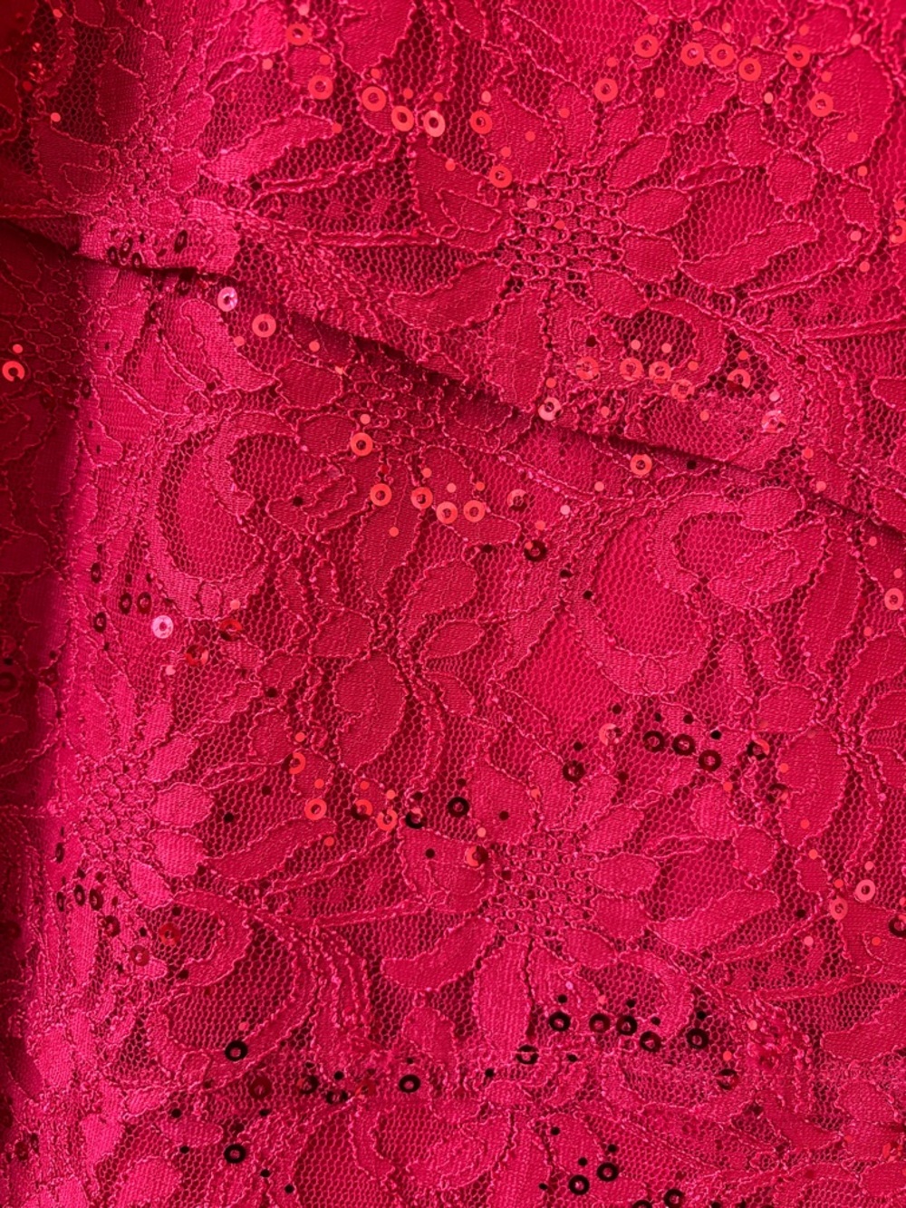 Ronni Nicole Red Lace Layered Long Sleeve Dress - LIKE New Size 16 - Picture 4 of 4